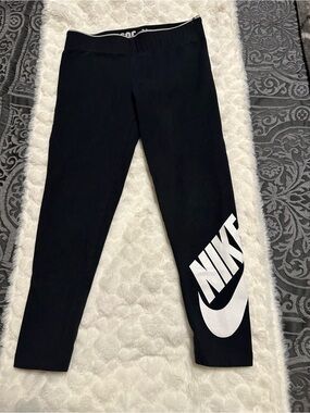 Nike Black Leggings with White Logo